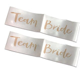 Bridal Party Sash Rose Gold Bride Bridesmaid Maid Honour Mother Hens Night Wear - Mother Of The Bride - 45-Degree Angle