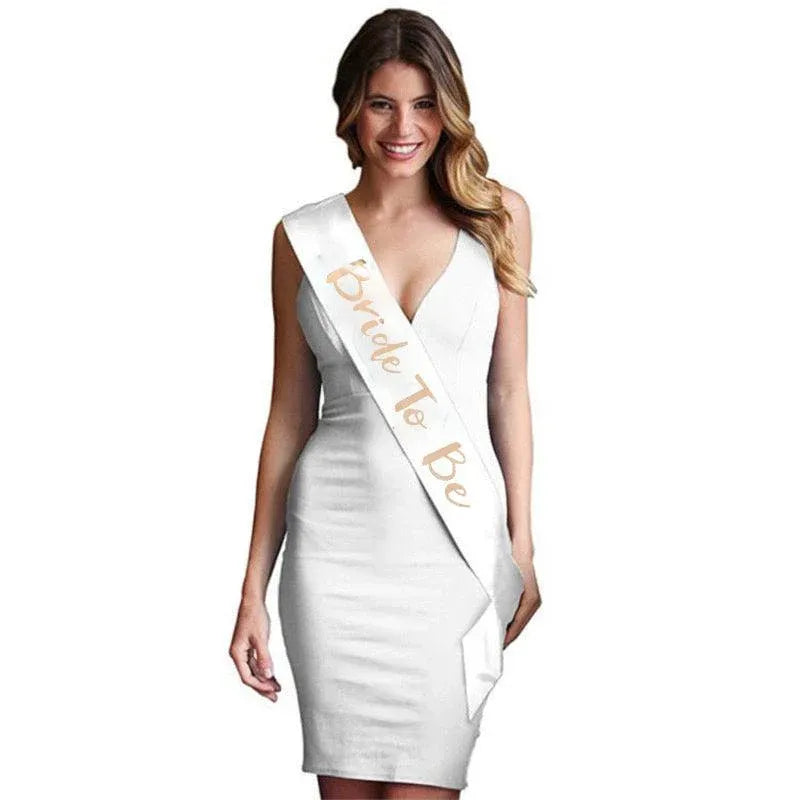 Bridal Party Sash Rose Gold Bride Bridesmaid Maid Honour Mother Hens Night Wear - Mother Of The Bride
