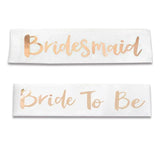 Bridal Party Sash Rose Gold Bride Bridesmaid Maid Honour Mother Hens Night Wear - Mother Of The Bride - Extra Image