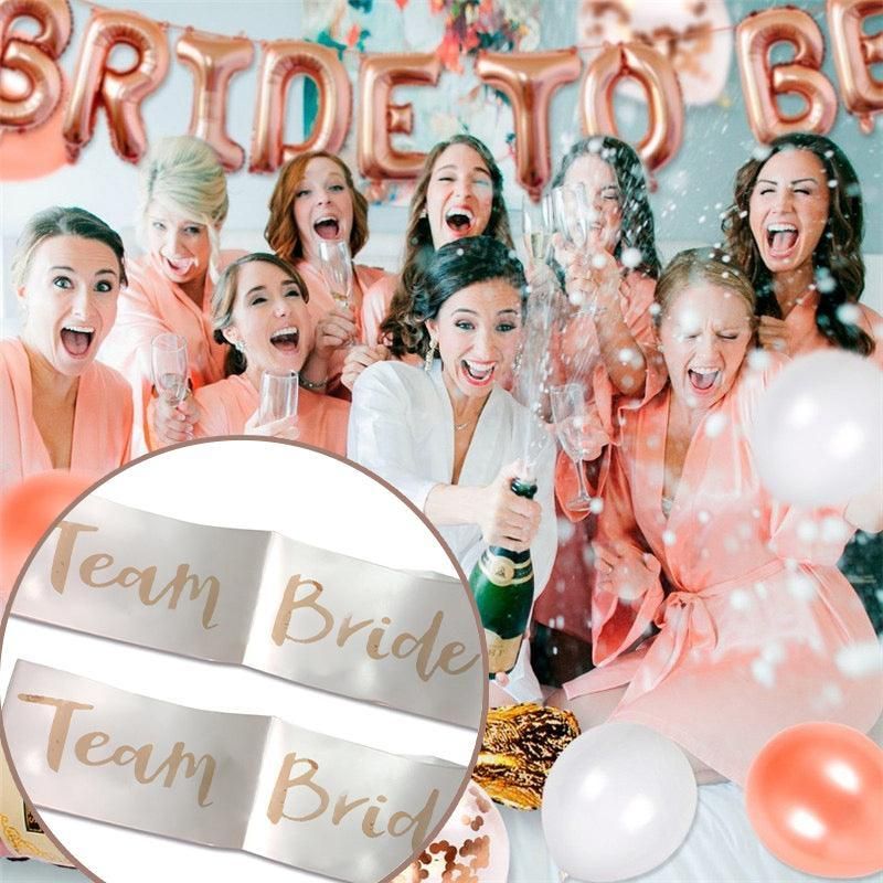 Bridal Party Sash Rose Gold Bride Bridesmaid Maid Honour Mother Hens Night Wear - Mother Of The Bride