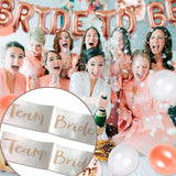 Bridal Party Sash Rose Gold Bride Bridesmaid Maid Honour Mother Hens Night Wear - Mother Of The Bride - Extra Image