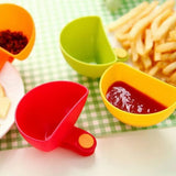 8PCS Plastic Salad Dressing Box Set Double Clip Bowl Snack Container with Spoon - Rear View