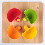 8PCS Plastic Salad Dressing Box Set Double Clip Bowl Snack Container with Spoon - Extra Image