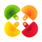 8PCS Plastic Salad Dressing Box Set Double Clip Bowl Snack Container with Spoon - Front View