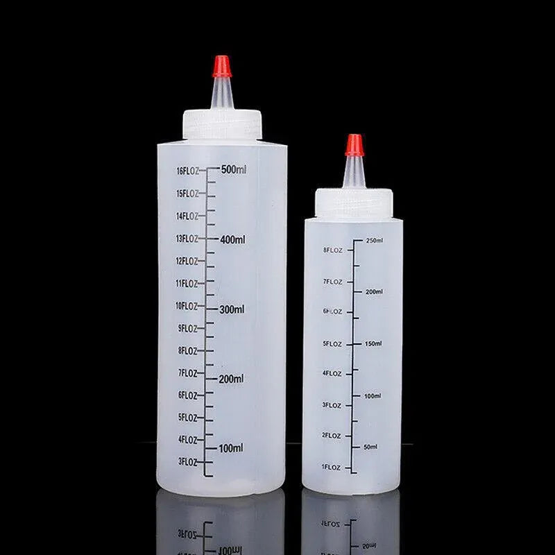 Squeeze Condiment Dispenser Bottles 250ml 500ml Sauce Craft Use Set of 6 - 250ML