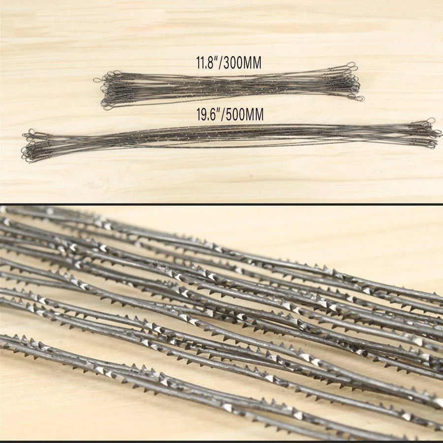50x Meike Wire Cutting Blade Multifunctional Woodworking Stretch Steel Fine Tooth - 500mm