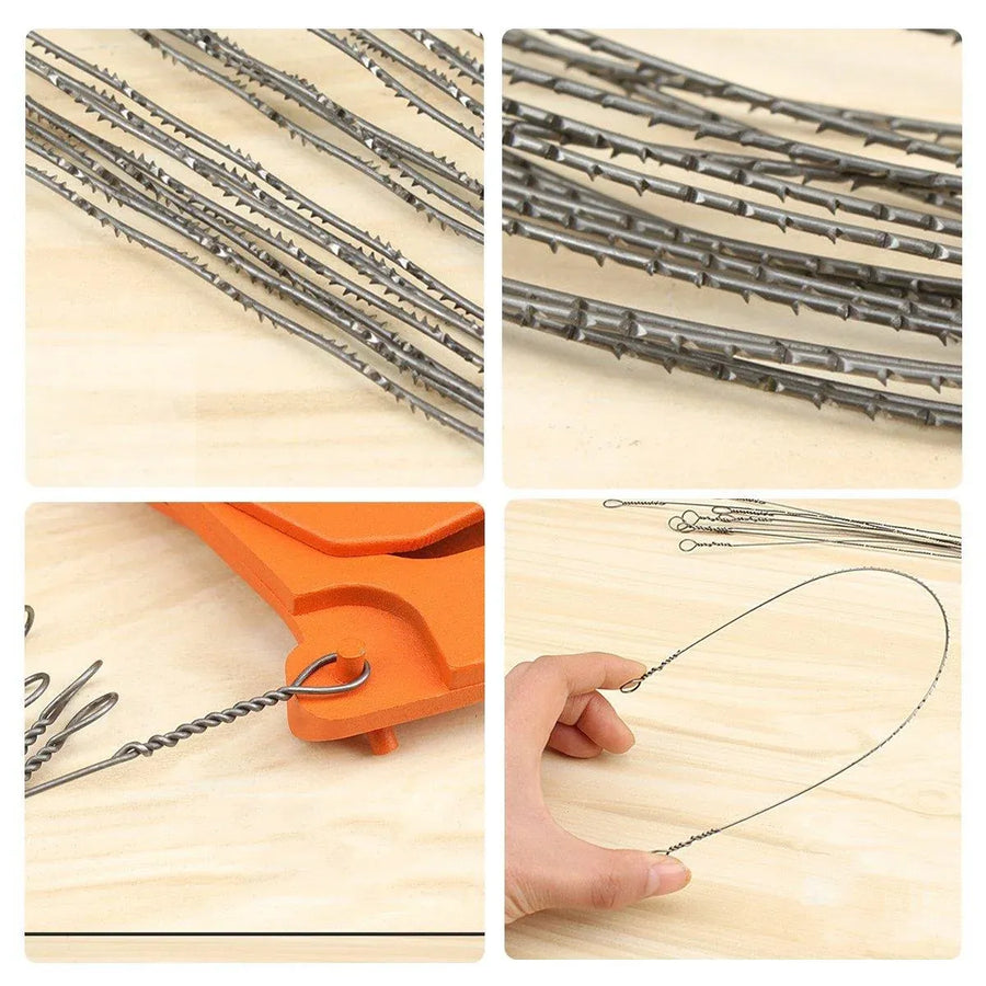 50x Meike Wire Cutting Blade Multifunctional Woodworking Stretch Steel Fine Tooth - 500mm