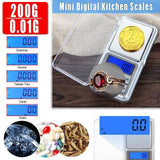 Pocket Mini Digital Kitchen Scales Jewellery Electronic Herbs - 0.01G To 200G Au