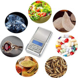 Pocket Mini Digital Kitchen Scales Jewellery Electronic Herbs - 0.01G To 200G Au - Rear View