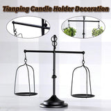 Black iron balance Scale candlestick decorative candle wedding Home Decor Gifts