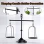 Black iron balance Scale candlestick decorative candle wedding Home Decor Gifts