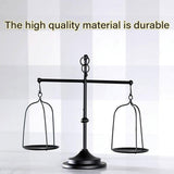 Black iron balance Scale candlestick decorative candle wedding Home Decor Gifts - 45-Degree Angle