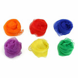 12Pcs Gradient Juggling Silk Dance Magic Tricks Dancing Props Scarves Chiffon Au - Side View