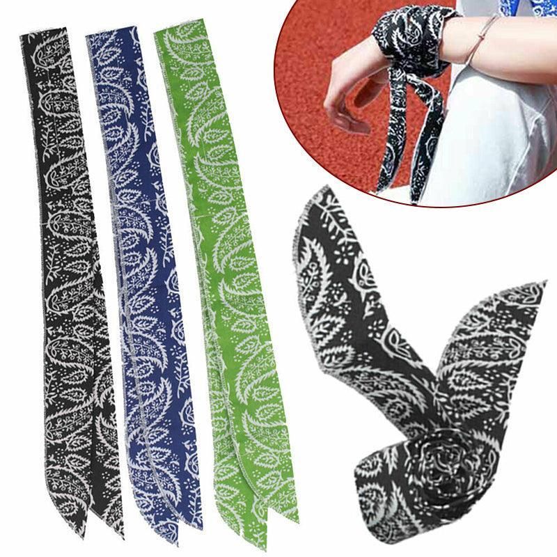 Bandana Headband Cooler Scarf Neck Ice Scarf Wrap Deluxe Outdoor Sport Cooling - Black