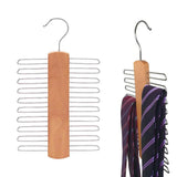 2PCS Double Hook Silk Scarf Towel Rack Organizer Tie Hanger Closet Storage - Extra Image