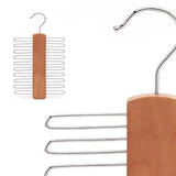 2PCS Double Hook Silk Scarf Towel Rack Organizer Tie Hanger Closet Storage - Extra Image