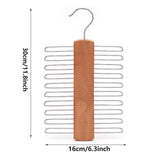 2PCS Double Hook Silk Scarf Towel Rack Organizer Tie Hanger Closet Storage - Side View