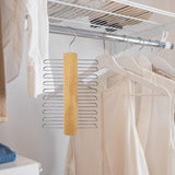 2PCS Double Hook Silk Scarf Towel Rack Organizer Tie Hanger Closet Storage - Top-Down View