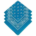 Paisley Bandana Scarf Head Wrap Face Neck Cover Summer Outdoor Fishing Headwear - Lake Blue