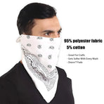 Paisley Bandana Scarf Head Wrap Face Neck Cover Summer Outdoor Fishing Headwear - Lake Blue