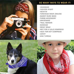 Paisley Bandana Scarf Head Wrap Face Neck Cover Summer Outdoor Fishing Headwear - Lake Blue