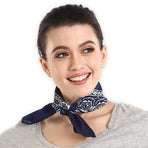 Paisley Bandana Scarf Head Wrap Face Neck Cover Summer Outdoor Fishing Headwear - Lake Blue