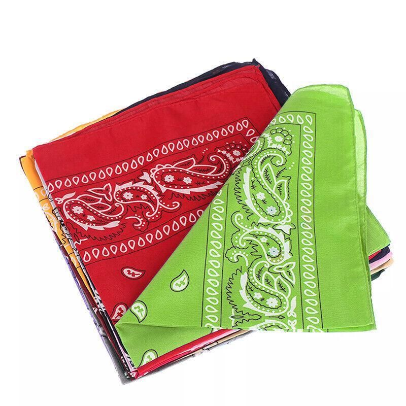 Paisley Bandana Scarf Head Wrap Face Neck Cover Summer Outdoor Fishing Headwear - Lake Blue