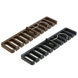 10 Slot Tie and Belt Hanger for Wardrobe Mens Closet Rack Organiser Hook - Black - Front View