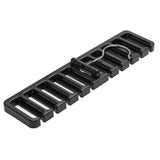 10 Slot Tie and Belt Hanger for Wardrobe Mens Closet Rack Organiser Hook - Black - Rear View