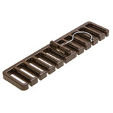 10 Slot Tie and Belt Hanger for Wardrobe Mens Closet Rack Organiser Hook - Brown - Close-Up Angle