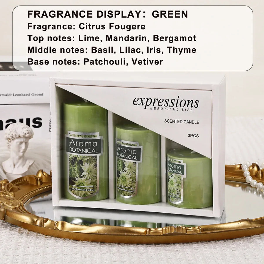 Classic Simple Cylindrical Scented Candles for Home Use Aromatherapy Decoration - White