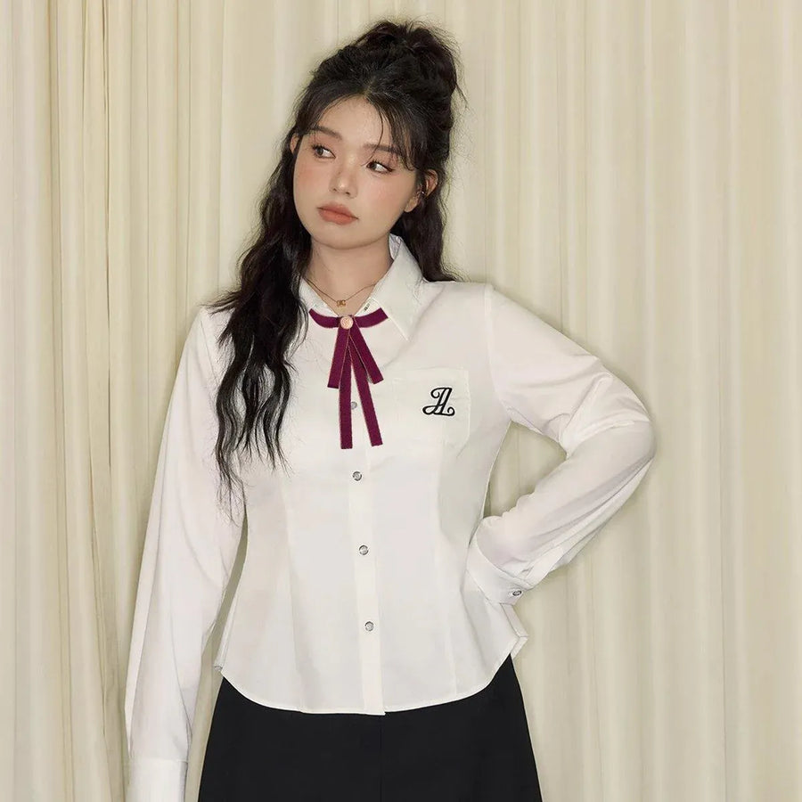 3PCS Unisex Pure School Uniform Tie Bow College Style Student JK Shirt Accessory