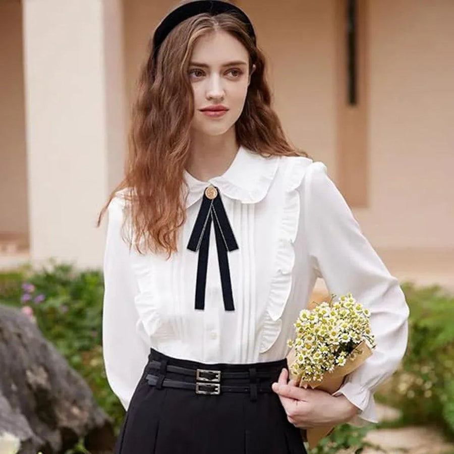 3PCS Unisex Pure School Uniform Tie Bow College Style Student JK Shirt Accessory