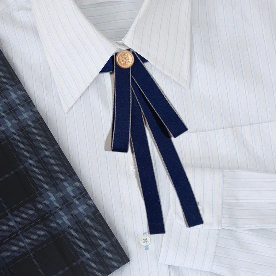 3PCS Unisex Pure School Uniform Tie Bow College Style Student JK Shirt Accessory