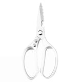 2X Japanese Heavy Duty Stainless Steel Kitchen Scissors Shears Fish Chicken Bone - 2pcs Silver - Rear View