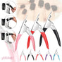 Acrylic Nail Tip Cutter False Nail Clipper U Shape Manicure Art Trimmer Tool - Blue