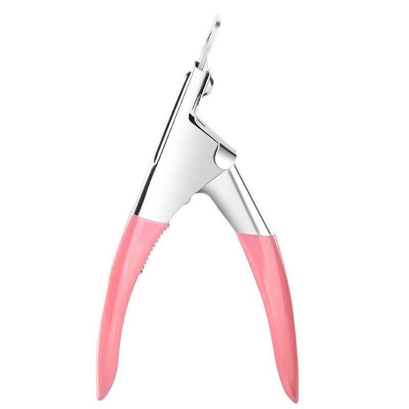 Acrylic Nail Tip Cutter False Nail Clipper U Shape Manicure Art Trimmer Tool - Blue