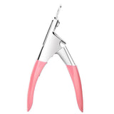 Acrylic Nail Tip Cutter False Nail Clipper U Shape Manicure Art Trimmer Tool - Blue - Close-Up Angle