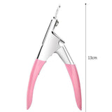 Acrylic Nail Tip Cutter False Nail Clipper U Shape Manicure Art Trimmer Tool - Purple - Top-Down View
