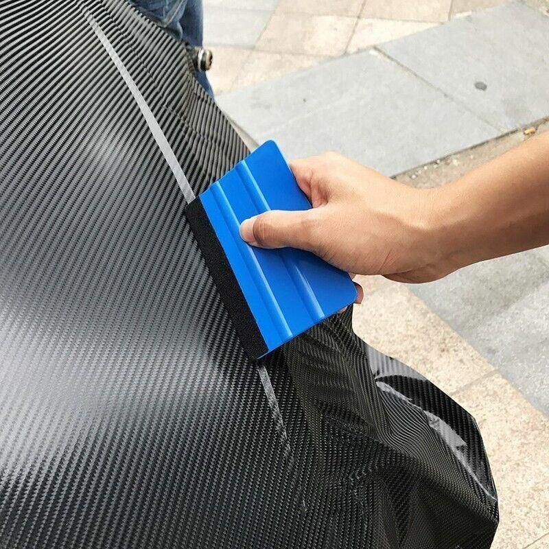 Felt Edge Squeegee For Decals Sticker Vinyl Sheet  Car Wrap Applicator Tool Blue