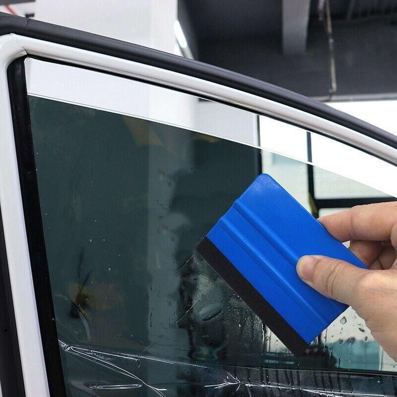Felt Edge Squeegee For Decals Sticker Vinyl Sheet  Car Wrap Applicator Tool Blue