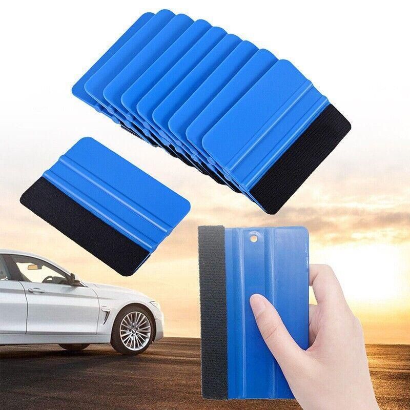Felt Edge Squeegee For Decals Sticker Vinyl Sheet  Car Wrap Applicator Tool Blue