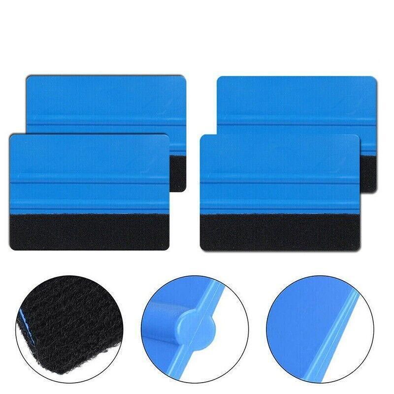 Felt Edge Squeegee For Decals Sticker Vinyl Sheet  Car Wrap Applicator Tool Blue