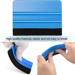 4Pcs Car Wrapping Vinyl Squeegee Scraper Tool Wrap Soft Felt Edge Sticker Tools
