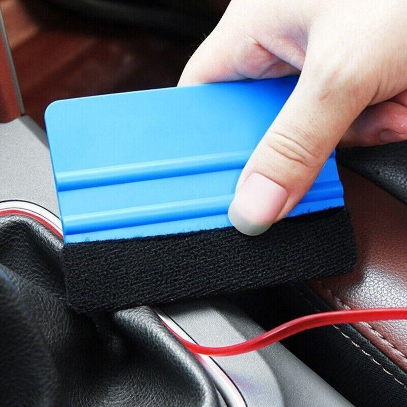 4Pcs Car Wrapping Vinyl Squeegee Scraper Tool Wrap Soft Felt Edge Sticker Tools