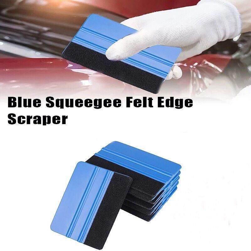 4Pcs Car Wrapping Vinyl Squeegee Scraper Tool Wrap Soft Felt Edge Sticker Tools