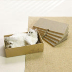 Eco-Friendly Corrugated Cardboard Cat Scratcher Cartoon Design and Play Hole