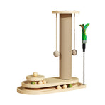 1-Piece Cat Scratching Post with Turntable Toy