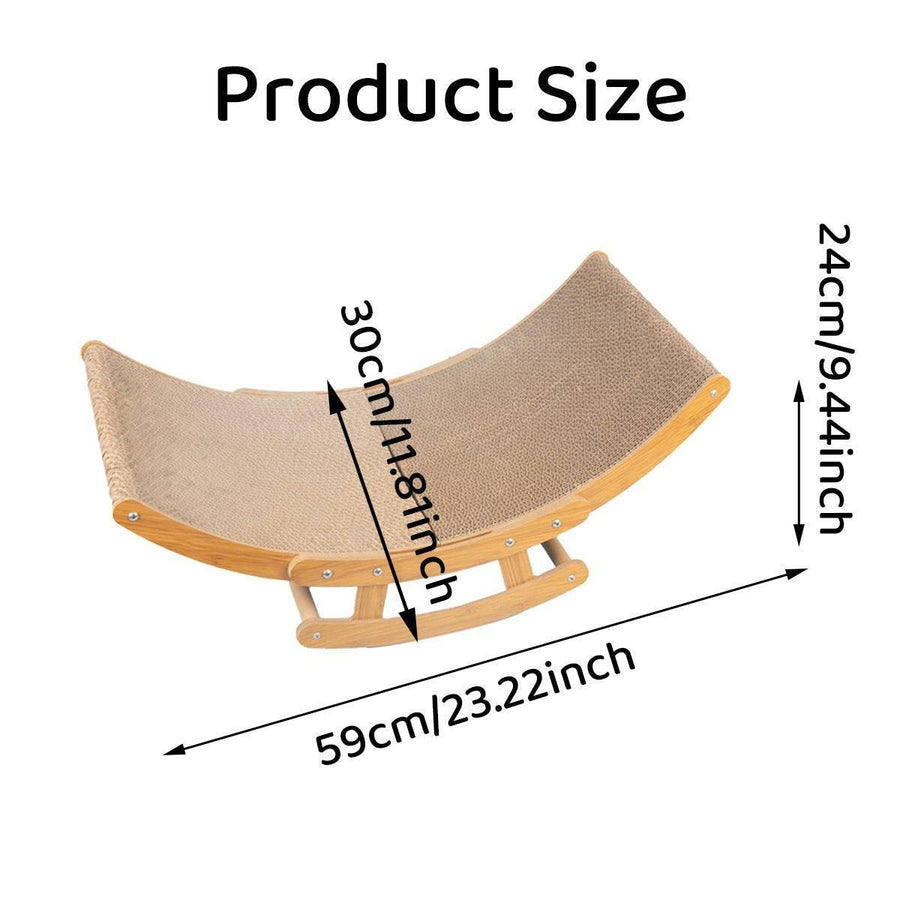 Premium Cat Scratching Board Bed Corrugated Paper Durable All Seasons Cat Toy - Rocking Chair Scratcher