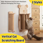 2Style Wood Wall-Mounted Natural Sisal Rope Cat Scratching Claw Grinding Pet Toy - Mouse-Solid Wood